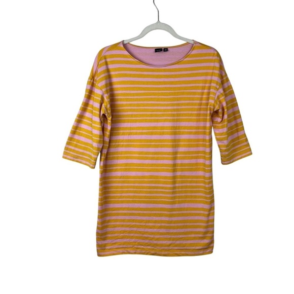 Marimekko Uniqlo Striped Short Sleeve Shirt - Picture 1 of 5